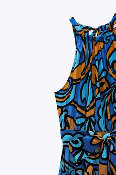 2021 Berankovis Vasaros Derliaus Spausdinimo Moterų Midi Suknelė Atsitiktinis Mados Suknelės-Line Boho Elegantiškas Paplūdimio Ilga Suknelė Skraiste, Vestidos