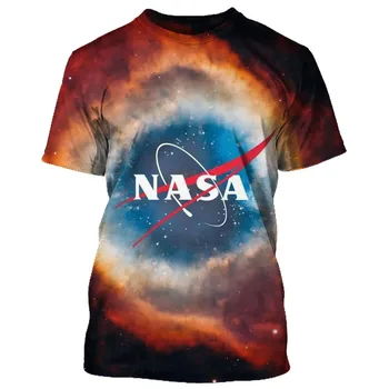 2021 Kosmosas Planetos Kosmoso Galaxy Astronautas 3D Atspausdintas T-Shirt harajuku Vyrų/moterų marškinėlius Mados dizaino marškinėliai Streetwear
