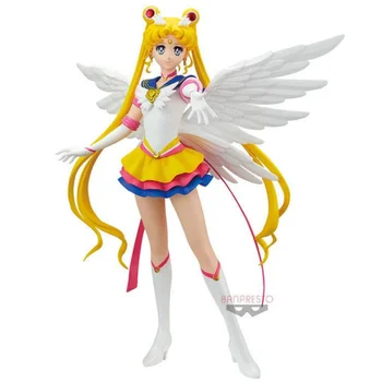 23CM Originalus Bandai Anime Sailor Moon, Spindintis Žavesiu, Mėnulio Kiškis, Sailor Moon, Nustatyti Dekoracijos Duomenys Gimtadienio Dovanos