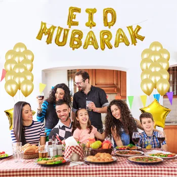 29pcs/set Eid Mubarakas Reklama Balionai Ramadanas Kareem Apdailos 16in Aliuminio Folija Balionas Islamo Festivalio Dekoracijos