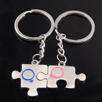 2pairs/Daug Originalių Mielas Anime Pora Keychain Pakabukas Lovers Key Chain Turėtojas paketų prižiūrėtojų raktinę Papuošalai, Vestuvių Suvenyrai, Valentino Dovana