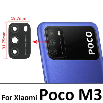 2vnt/Daug, Kameros Stiklo Lęšis Xiaomi Poco M3 Atgal Galinio vaizdo Kameros Objektyvas Su Lipduko Klijų