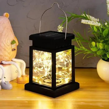 2vnt Saulės Šviesos Lauko Candle Lantern Saulės Lempos, LED Lemputės, Kieme Keliu Latako Sodo Skėtis Pakabinti šviestuvus, LED Apšvietimo Lemputė