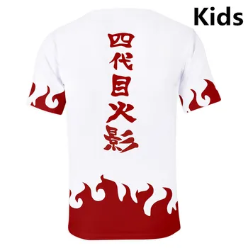 3 iki 13 Metų Vaikams Kakashi Marškinėliai Sasuke 3D marškinėliai Animacinių filmų tee Vaikų Drabužių Uchiha Uzumaki Cosplay Berniuko/Mergaitės Akatsuki kulka