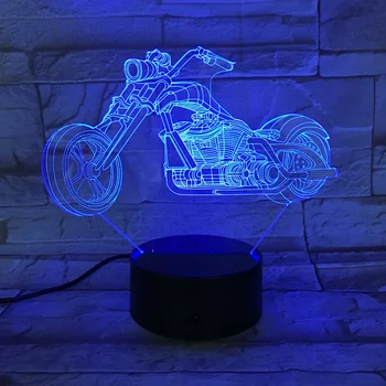 3D Naktį Šviesos Motociklų 3D Lempos, LED Lemputės, Blykstės Motorinių Led Daugiaspalvis Apšvietimas Pakeisti RGB Tėtis Gimtadienio Dovana, Namų Interjero Dizainas