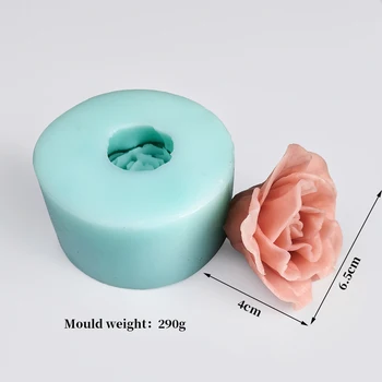 3D Rožių Žiedų Formą, Silikono Formos Tortas Šokolado Žvakė Muilo Pelėsių 