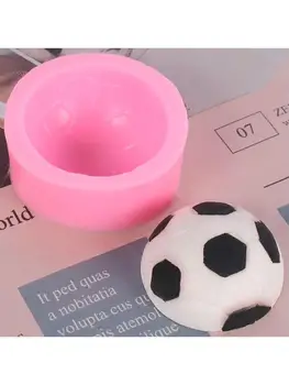 3D Silikoninis Minkštas Pelėsių Šokolado Polimero Molis Cupcake Topper Dekoro,Futbolas