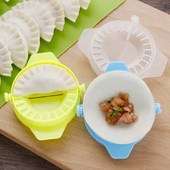 3Pcs Plastiko Kukulis Formų Kinų Maisto Jiaozi Maker Paspauskite Tešlos Pyragas Ravioliai (koldūnai) Ranka Kukulis Pelėsių Virtuvės Kūrybos DIY Įrankiai