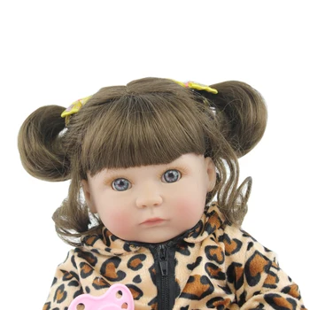 40cm Visas Silikono Reborn Baby Doll Girl, Kaip Realus Vinilo Mielas Mini Bonecas Vaikui Maudytis Suknelė Švietimo Žaislas Gimtadienio Dovana
