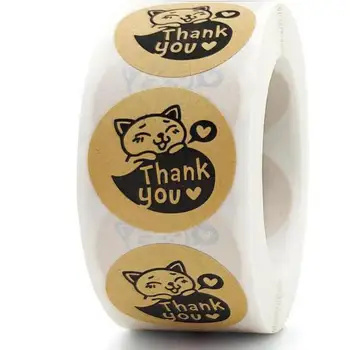 500pcs Gyvūnų Ačiū Lipdukai Roll Baby Shower Ačiū Korteles Paketas Gimtadienio Malonių Dovanų Pakavimo Plombos Etiketėms