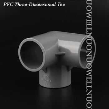 50Pcs 20mm PVC Vamzdžio Jungtis trimatis Tee Plastikinių Sodo Laistymo Žarnos, jungiamosios Detalės 