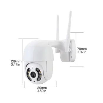 5MP Mini PTZ Kamera, Wifi H. 265 Auto Stebėjimo ONVIF Belaidė IP Kamera 4x Skaitmeninis Priartinimas AI Žmogaus Aptikimo Dual Šviesos Šaltinis ICSEE