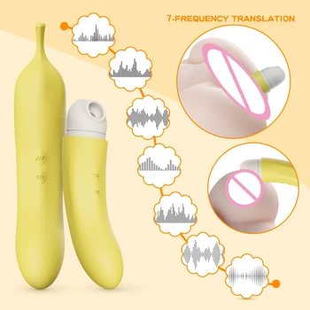 7 režimu vandeniui makšties masažas Vibratorius stick krūties Klitorio Čiulpti analinis stimuliatorius geltona Suaugusiųjų sekso mašina žaislai moteris
