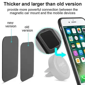 8 Vnt Magnetinės Metalo Plokštės Lipdukas Išmaniųjų Telefonų Matinė Juoda