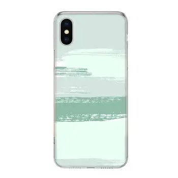 Abstraktaus Meno Linijų saldainiai žalia Telefono dėklas Skirtas iPhone 11 12 6 6s 7 8 Plus X XS XR Pro Max MINI 5 5s SE Padengti Coque minkšto Silikono
