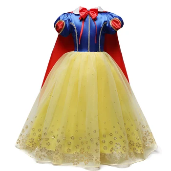 Animacinių filmų Mergina Suknelė Princesė Kostiumas Vaikams Kūdikio Gimtadienio Halloween Carnival Šalies Išgalvotas Suknelės Mergaitėms Cosplay Suknelė + Apsiaustu