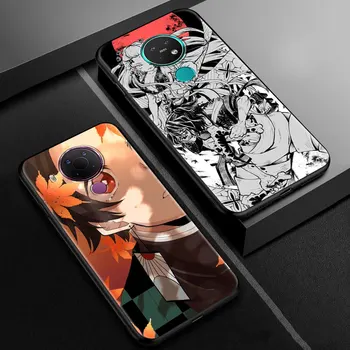 Anime Demon Slayer Kimetsu Telefono dėklas, skirtas Nokia 7.2 3.4 5.4 5.3 2.3 2.4 G10 2.2 8.3 5G 4.2 X10 3.2 1.3 1.4 X20 G20 C20 Dangtis