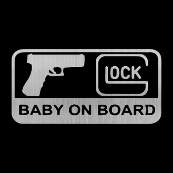 Asmenybės Glock Pistoletas Kūdikių Laive Automobilio Buferio Lipdukai ir Lipdukai Automobilio Stiliaus Apdaila Durų Kūno Langą Vinilo Lipdukai