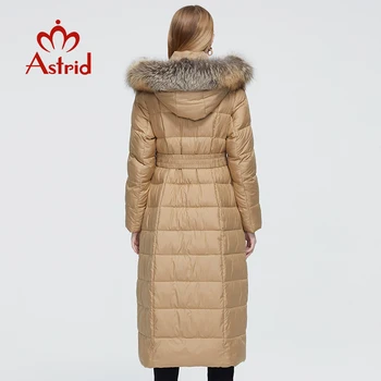 Astrid 2021 Nauji Žieminiai moteriški paltai moterims ilgas šiltas parko mados Striukė su meškėnas kailio gaubtas didelių dydžių moteriška apranga 8716