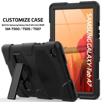 Atsparus smūgiams Silikoninis Tablet Case For Samsung Galaxy Tab A7 10.4 Atveju 2020 T500 T505 T507 su įmontuotą Atramą Apsauginis Dangtelis