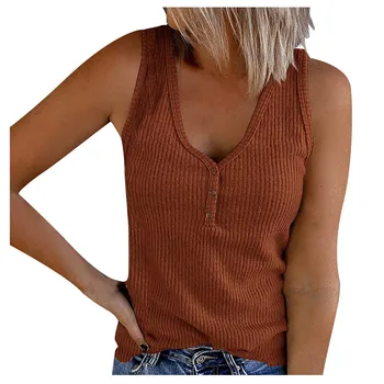 Aukštos kokybės Moterų V-kaklo undershirt rankovių mygtuką žemyn atsitiktinis undershirt marškinėliai T-shirt vasaros palaidinė 2021 haut femme