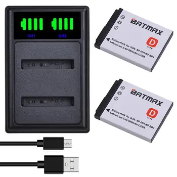 Batmax NP-FD1 NP-BD1 Fotoaparato Baterija+LED Dual USB Įkroviklis sony DSC T300 TX1 T900 T700 T500 T200 T77 T900 T90 T70 T2 G3 S930