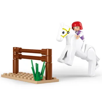 Blokuoti jojimo Modelio Blokai Apšviesti arklių Švietimo žaislai vaikams dovanų