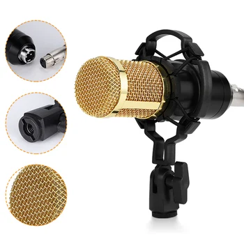 BM 800 Mikrofonas Rinkiniai Profesinės Mic Stand Studija Kondensatoriaus Vokalo Įrašymas KTV Karaoke Mikrofonas Kompiuterio Studijoje Įrašyti