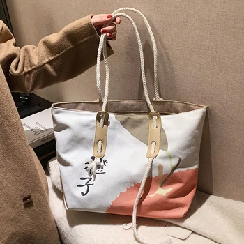 Braškių Spausdinimo Drobės Shopper Bag Didelės Talpos Pečių Krepšiai Moterų 2021 M. Vasarą Dizaineris Maišą Firminių Prabanga Rankinės