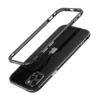 Bumper Case For iphone 12 Pro Max 12 Mini Prabanga Aliuminio Metalo Telefono Rėmas iphone12 Pro Max Metalo Fotoaparato Objektyvą Raštas