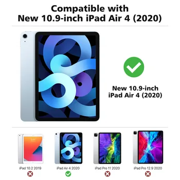 Case For iPad Oro 4th Gen 2020 Lankstus TPU Apvalkalas su Oro Pagalvė, Šoniniai Bamperis,Plonas Skaidrus Sunku VNT Galinio Dangtelio iPad 10.9