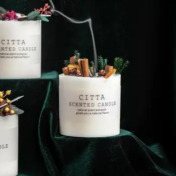 CITTA Mori Serijos Aromatizuoti Žvakės Natūralių Augalų Žvakė Dovanų Dėžutė Su padėklu Kūrybos Kvepianti Žvakė