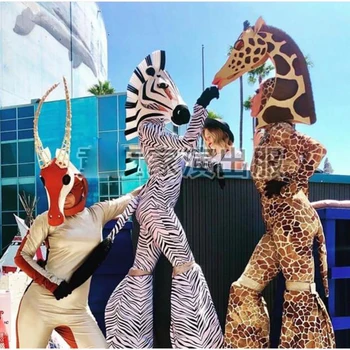 Crazy Gyvūnų Pasaulio Miškų Grupė gogo kostiumas naktiniame klube bar ds cosplay kostiumas šalis