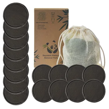 Daugkartinio Naudojimo Bambuko Medvilnės Pagalvėlės Veido Valymo Servetėlės, Pagalvėlės Make Up Remover Rinkiniai Skalbti Aplinkos Apsaugos Su Skalbimo Maišelis