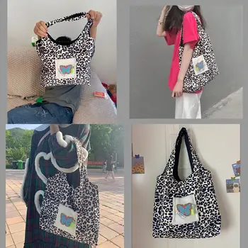 Derliaus Leopard Moterų Shopper Bag Moterų Pečių Liemenė Krepšiai Mados Ponios Didelės Talpos Kelionės Atsitiktinis Nešti Pirkinių Rankinės