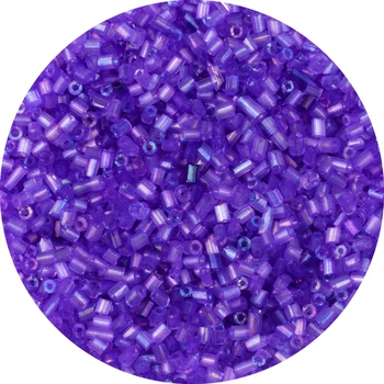Didmeninė 800pcs violetinė čekijos cilindro formos stiklo prarasti karoliukai trumpą dviejų duobučių stiklo sėklos karoliukai papuošalai gamybai 