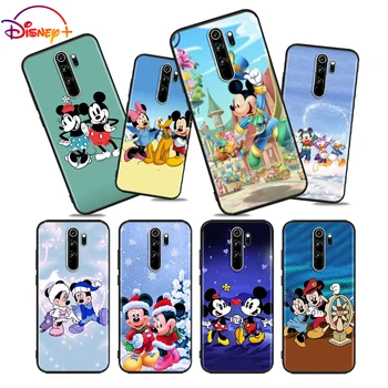Disney Mickey Mouse Minkštos TPU Padengti Xiaomi Redmi Note10 10S 9T 9S 9 8T 8 7 6, 5A 5 4 4X Premjero Pro Max Black Telefono dėklas