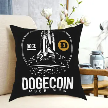 Dogecoin Raketa Į Mėnulį Mesti Pagalvę Padengti Pagalvėles už Sofos Bitcoin Kriptografijos Ethereum Btc Blockchain 45*45cm Užvalkalas