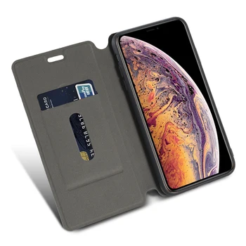Drobė PU Odos Telefonas Krepšys Case For iPhone 12 5.4 Flip Case For iPhone 12 Mini Verslo Atveju Minkštas Silikoninis Galinio Dangtelio