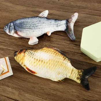 Elektros Žuvų Katė Žaislas Bus Plaka, Modeliavimo Žuvų Pliušinis Žaislas Augintiniui
