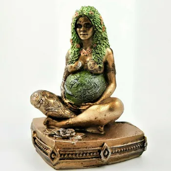 Gaia Motinos Žemės Meno Deivės Statula Žemės dieną, Motinos Dieną Pasaulio Dienos Dovanos Skulptūros, Statulėlės Dervos Namų Dekoro Ornamentą 15cm