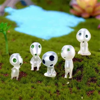 Ghibli Kodama Medžio Dvasia Princesė Mononoke Mini Veiksmų Skaičius, Švyti Tamsoje Šviesos Elf Lėlės Animacinių Filmų Mini Figūrėlės Žaislai