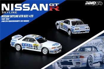 INNO64 1:64 NISSAN SKYLINE GTR R32 ZEXEL #25 24 val Spa Francorchamps 1991 Nugalėtojas Inno modelis Diecast Modelio Automobilių