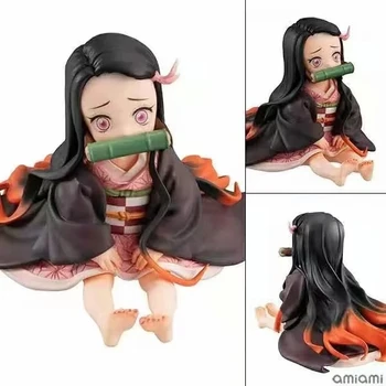 Japonijos Anime Demon Slayer Kimetsu nr. Yaiba pav Kamado Tanjirou Nezuko PVC Veiksmų Skaičius, Kariai Modelis Figuals Žaislai Dovana