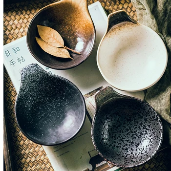 Japonų stiliaus paprastas keramikos dubenėlį maži ryžių dubenėlį sriubos dubenėlį patiekalą, dubenėlį savitarnos hot pot restoranas, aštrus padažas dubuo