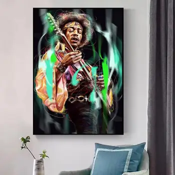 Jimi Hendrix Muzikos Dainininkė Meno Drobė Plakatas Spausdinimo Namų Dekoro Tapyba Be Rėmelio