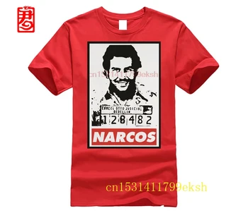 Karalius Kokso Pablo Escobar Narcos vyriški Marškinėliai Hip-Hop Camisetas Tee Marškinėliai Joaquin Guzman El Chapo Piktžolių Plius Dydis
