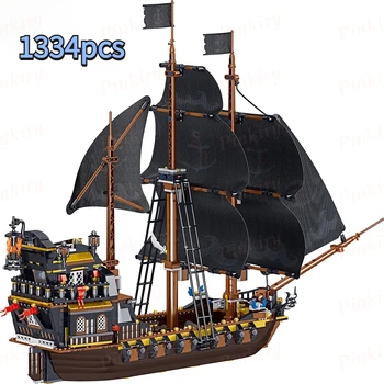 Karibų Piratų Laivų Statyba Blokai Black Pearl Plytų Komplektas Queen Anne ' s Revenge Laivų Modeliai Vaikams, Žaislai, Dovanos Vaikams