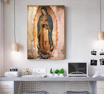 Katalikų Virgin Guadalupe, Naftos ir Drobės, Modernus Gyvenamasis Kambarys ir Miegamasis Apdailos(be Rėmelio)