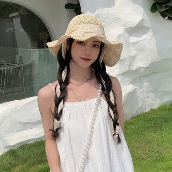 Kibiras Skrybėlės Moterims Nėrinių Paplūdimio Drabužiai Atsitiktinis Kietojo Temperamentas Saulės Šešėlių Saldus Japonų Stiliaus Studentų Gražių Vasaros Mergaitišką Paprasta